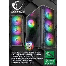 Resim WarboX MASK 24" Monitör i3 9100 16gb DDR4 Ram 256gb Ssd 250gb Hdd GT740-4gb DDR5 E.kartı Gaming Takım Bilgisayar 
