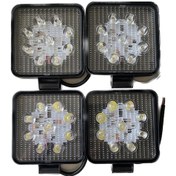 Resim Point Off Road Gündüz Farı 9 Led Kare Çalışma Lambası 27 W 4 Adet 