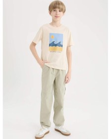 Resim DeFacto Erkek Çocuk Loose Fit Standart Paça Gofre Dokulu Pantolon D7794A825SPGN497 