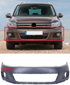 Resim Volkswagen Tiguan Ön Tampon (Düz) 2012 Sonrası Uyumlu 