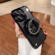 Resim Uygun iPhone 15 Pro Max için Simli Tutucu Mobil Telefon Kılıfı Manyetik Apple 14 Elektrokaplama 11 12 13 Pro 15 Plus Koruyucu Kapak 