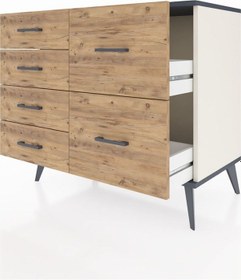 Resim Hyperion Şifonyer 6 Çekmeceli 88x44x80 Aytaşı-antrasit/çam Antrasit/çam 