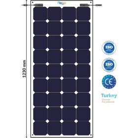 Resim FleXa 140 Watt Esnek Güneş Paneli FX-140 Beyaz 