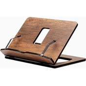 Resim Vigo Wood Ahşap Kitap Okuma ve Tablet Standı 