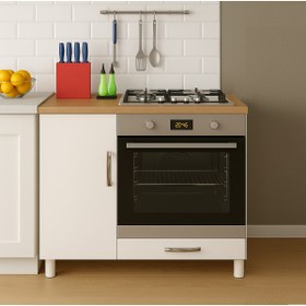 Resim UMGMOBİLYA Ankastre Fırın Ve Ocak Dolabı Set Üstü Ocak Dolabı Çok Amaçlı Dolap Mutfak Dolabı 