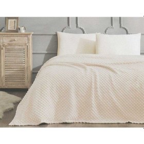 Resim Battaniye Tomurcuk Bej Çift Kişilik Pvc Y Karışık 