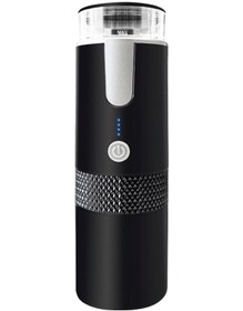 Resim Taşınabilir Kahve Makinesi, 170 Ml Kablosuz Elektrikli K22329 Black And Silver 
