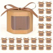Resim 10 adet/paket, Hediye Kutusu Ekran Penceresi ile, Altıgen Kağıt Kutu Kapaklı, Hediyeler, El Sanatları, Düğün Partileri, Doğum Günü Hediye Kutuları, Mevcut En Ucuz Ürünler, Paketleme Kutusu, Düğün Süslemeleri, Düğün 