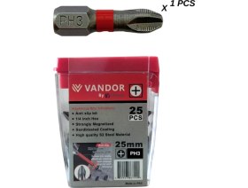 Resim Vosco Vandor Anti Slip Bit Kaydırmaz Bits S2 Yüksek Kalite Çelik Ph3 25 - 637962027877 