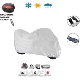 Resim Wovex Bmw C 650 Gt Motosiklet Brandası Topcase Arka Çanta Uyumlu Branda 
