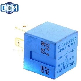 Resim G.cartıer Renault Flaşör Role 4 Fişli Mavi 12v 70 Amp. 