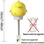 Resim Led Usb Gece Lambası Sevimli Karikatür Gece Lambası Ayı Bebek Çocuk İçin Uzaktan Kumanda Yatak Odası Dekoru Başucu Lambası Noel Hediyesi Duck Diğer 