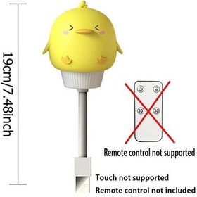 Resim Led Usb Gece Lambası Sevimli Karikatür Gece Lambası Ayı Bebek Çocuk İçin Uzaktan Kumanda Yatak Odası Dekoru Başucu Lambası Noel Hediyesi Duck Diğer 