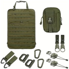 Resim Chuangyinshop Army Green Universal Araç Koltuğu Asma Depolama Çantası 6 Parça Molle Taktiksel Set 
