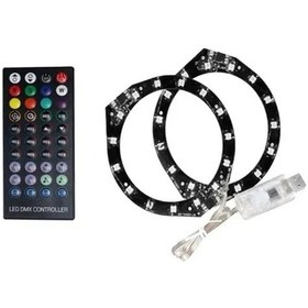 Resim Ps5 Host İçin 5v 8-color Rgb Atmosfer Işık Şeridi Led Sticker Ps 5 Konsol Işık Black 1 Adet 