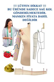 Resim Manken İstanbul Sünger Komple Iğne Batabilen Seyyar Sağ Taraf 36/38/40 Beden Uyumlu Prova Mankeni Kolu 