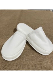 Resim PRİVATE 10 Çift Çift Kat Polyester Havlu Süslenebilir Lohusa Terliği Kalın Sünger Taban Otel Banyo Terlik 