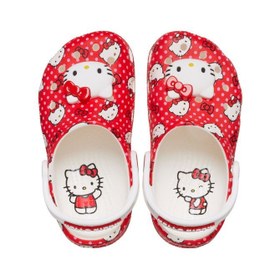 Resim Crocs Hello Kitty Red Classic Clog Kız Çocuk Siyah Terlik 