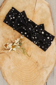 Resim Babygiz El Yapımı Yumuşak Fiyonk Bağlamalı Doğal Pamuklu Penye Bebek Çocuk Kız Bandana Efsane Seri 