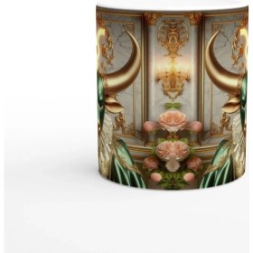 Resim Boğa Burcu Baskılı Kahve Kupası - Zodyak Maskeli Balo Vs4 