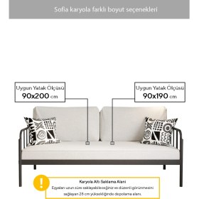 Resim Missidea Sofia Karyola Siyah 90X200 cm 