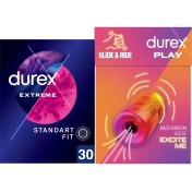 Resim Durex Manuel Mastürbatör + Durex Extreme Prezervatif 30lu 