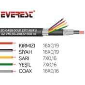 Resim Everest EC-G450 4+1 Gold Çift Kılıflı 500M CCTV Kablo 