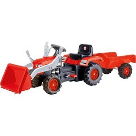 Resim STOREMAX jptrShop Römorklu Kepçeli Traktör Pedallı, Kırmızı 1111498 