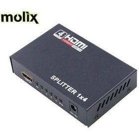Resim Molix 4 Port Hdmı Çoğaltıcı Splitter Hdmı 1.4V Çoklayıcı Dağıtıcı 