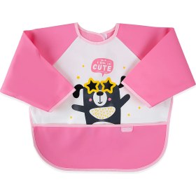 Resim Babyjem Poli Muşamba Kollu Önlük Pembe 