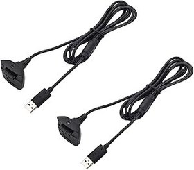 Resim DUNSIHUI 2 adet siyah USB şarj kablosu tel yedek şarj cihazı Xbox 360 / Xbox 360 ince tel daha az oyun denetleyicileri şarj ve oyun kiti USB şarj kablosu tel değiştirme 