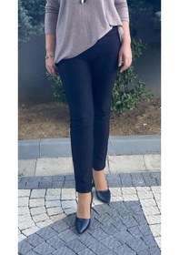 Resim Mia Butik Kadın Siyah Punto Boru Paça Pantolon Bir Beden Küçük Tercih Edin Siyah 