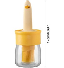 Resim Yifomall Yüksek Isıya Dayanıklı Cam Yağ Şişesi Ve Silikon Fırça Seti - Barbekü Ve Piknik İçin İdeal Mutfak Aksesuarı Çok Renkli 