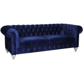 Resim 3A Mobilya Dark Blue Velvet Chesterfield 230X90X80 CM 