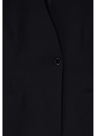 Resim Thalure Kadın Siyah Yakasız Blazer 