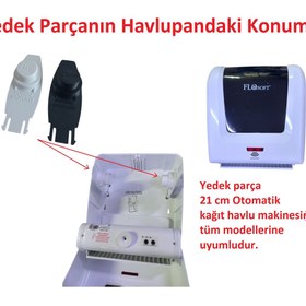 Resim PB Poyraz Bioplast FLO 21cm Otomatik Kağıt Havlu Dispanseri Yedek Parça Beyaz 2 Adet 