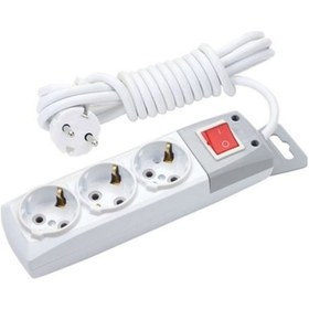 Resim Depa Topraklı Grup Priz 3'lü 5 Metre Kablolu Anahtarlı 0 