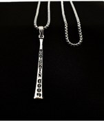 Resim Dukkanka 316l Çelik Örme Zincir Joker Good Night Beyzbol Sopası Gümüş Renk Kolye 