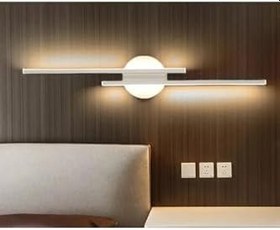 Resim Fer Avize Asya Modern Tasarım Beyaz Renk Gün Işığı Ledli Banyo - Mutfak - Salon Led Duvar 2 Li Aplik 