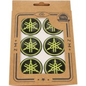 Resim YAMAHA Koruma Takozu Damla Etiket Sticker Ø39 mm SİYAH-SARI 