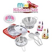 Resim Mini Metal Mutfak Seti 9 Parça 