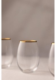 Resim Rakle Astoria Gold 4'lü Su Bardağı Seti 350 Cc Renkli 