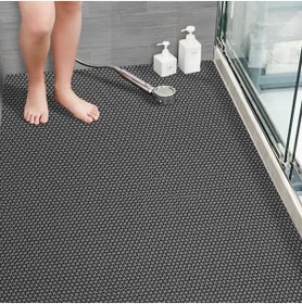 Resim Blue Home Banyo Duş Havuz- Z Mat Petek Kaydırmaz Pvc Paspas Gri En 90cm. 