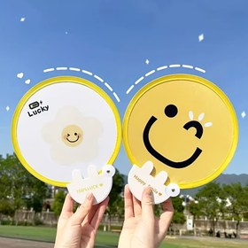 Resim 1 adet Sevimli Karikatür Katlanabilir Fan - Taşınabilir, Hafif Plastik El Fanı, Dayanıklı Plastik Çerçeve ile, Prenses Temalı Partiler ve Açık Hava Eğlenceleri için Mükemmel, Prenses Partisi Hediyeleri | Şenlikli Yüz Fanı | Kompakt Fa 