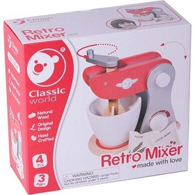 Resim Classic World Ahşap Nostaljik Kırmızı Mikser 