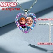 Resim 1 Adet, Güzel Prenses Elsa, Yeni 2D Akrilik, Bayan Kolye Süsleri, Tatil Hediyeleri, Hafif Kadın Takıları, Halloween ve Noel Parti Aksesuarları İçin Uygun, Sevimli ve Benzersiz Kolyeler, 2D Düz, Gençler İçin 