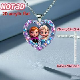 Resim 1 Adet, Güzel Prenses Elsa, Yeni 2D Akrilik, Bayan Kolye Süsleri, Tatil Hediyeleri, Hafif Kadın Takıları, Halloween ve Noel Parti Aksesuarları İçin Uygun, Sevimli ve Benzersiz Kolyeler, 2D Düz, Gençler İçin 