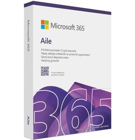 Resim Office 365 Aile EP2 - 36884 Türkçe Kutulu Ofis Yazılımı (6 Kullanıcı)-Orjinal Lisans 