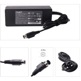 Resim 24v 3.75a 90w Uyumlu 3 Pin Adaptör Şarj Aleti Şarj Cihazı 