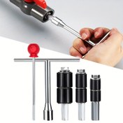Resim 1 set Boru Su Tıpası, Profesyonel Boru Tıpa Aracı Kiti - T-Saplı, Vidalı, Genişleme Başlıklı Paslanmaz Çelik Isı Ekleme Su Borusu Tıpası İğneleri, Hızlı Tesisat Tamiri için PPR Tüp Sıcak Eritme Su Borusu Sızıntı Tamir Kiti Tesisat Araçları 
